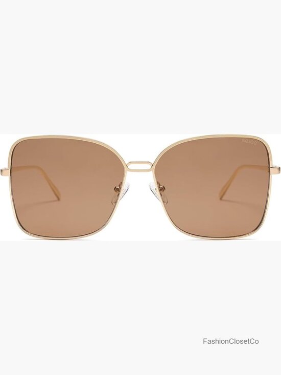 Oversized Square Sunglasses UV400 Metal Frame main image 4